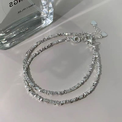 925 Silver-plated Broken Silver Bracelet Light Luxury