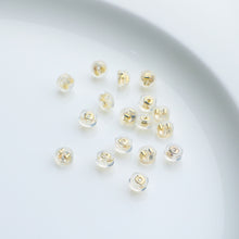 Load image into Gallery viewer, 18K Gilded Silicone Round Earplugs Hypoallergenic